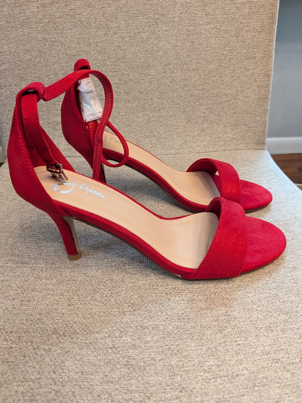 New In Box Red Suede Heels